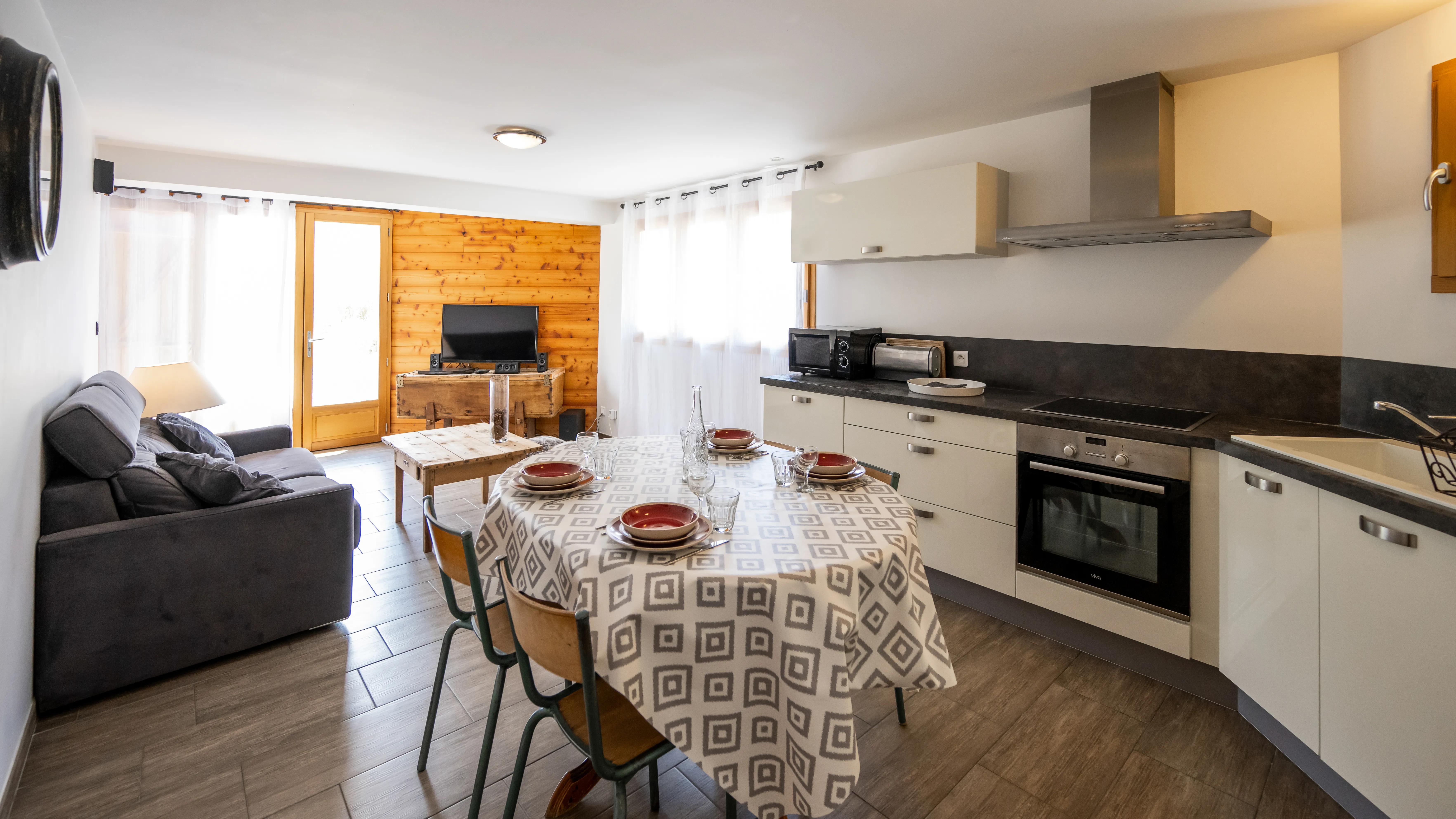 Innenansicht der Unterkunft L'Intermede im Ubaye-Tal